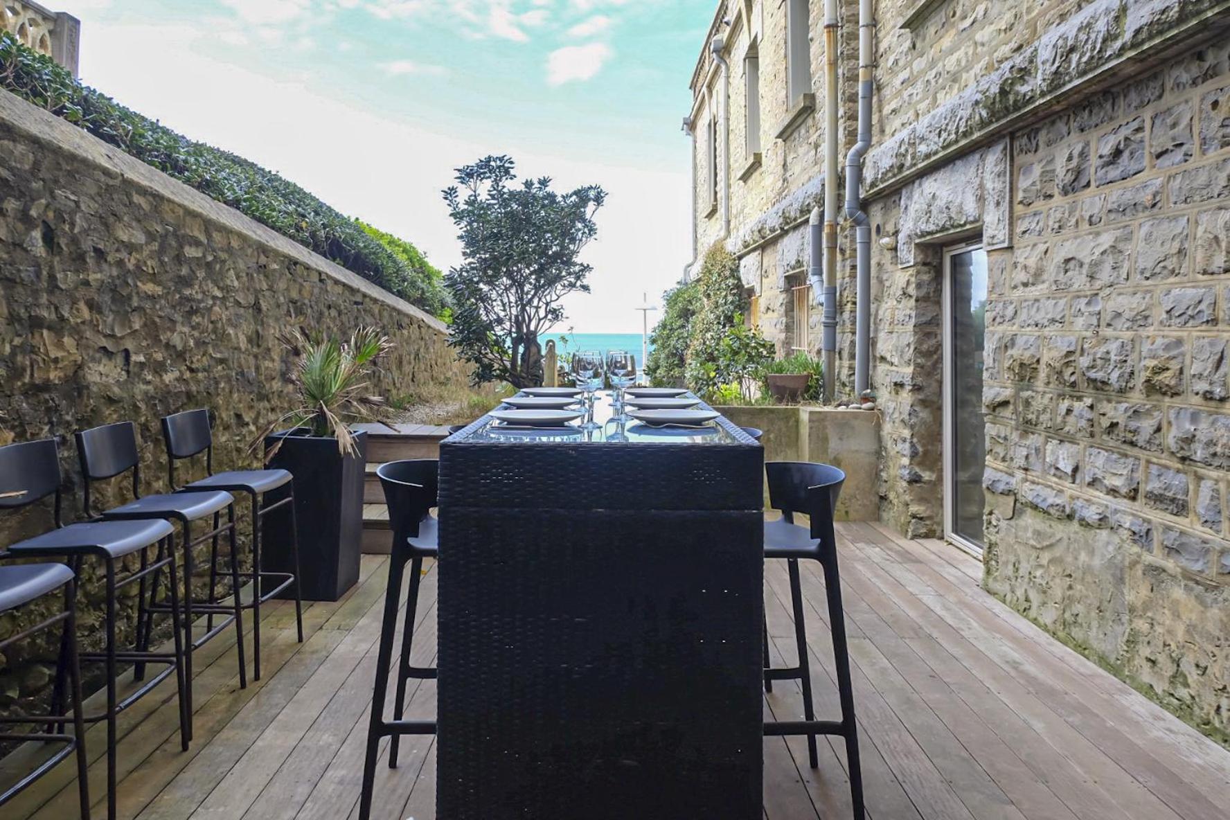 Magnifique Appartement Avec Terrasse, Parking Et Vue Sur L'Ocean Pour 5 Биариц Екстериор снимка