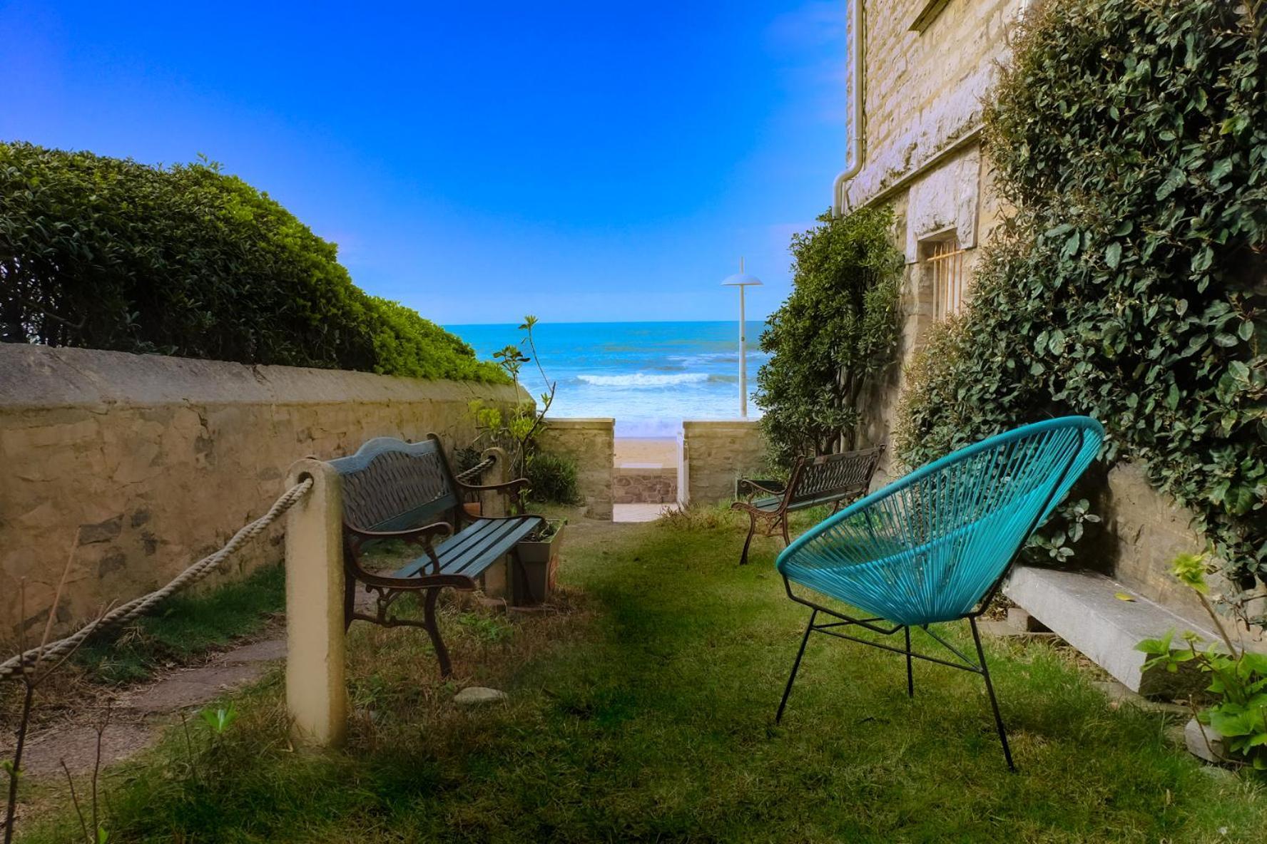Magnifique Appartement Avec Terrasse, Parking Et Vue Sur L'Ocean Pour 5 Биариц Екстериор снимка